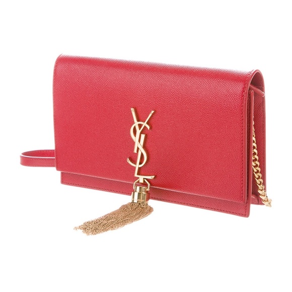 YSL Monogram Tassel Chain Wallet